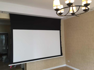 ceiling reccessed 120 inch high-end motorized screen with tubular motor