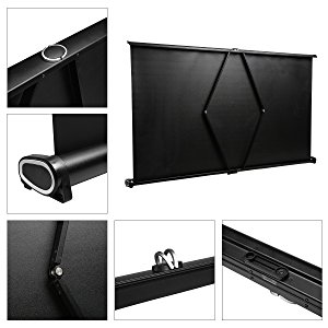 50'' 4:3 HD projection screen manual pull up folding tabletop 