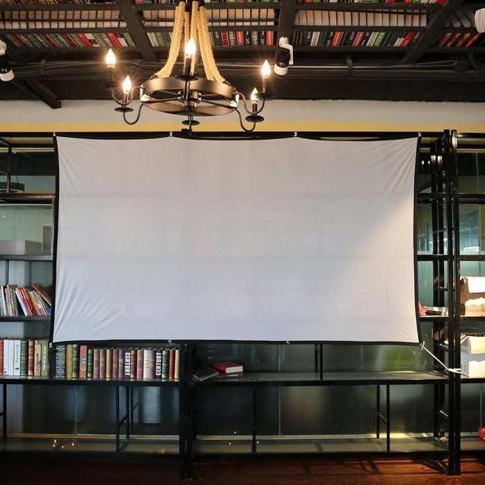 Eyelets projector screen Customize size projection screen 