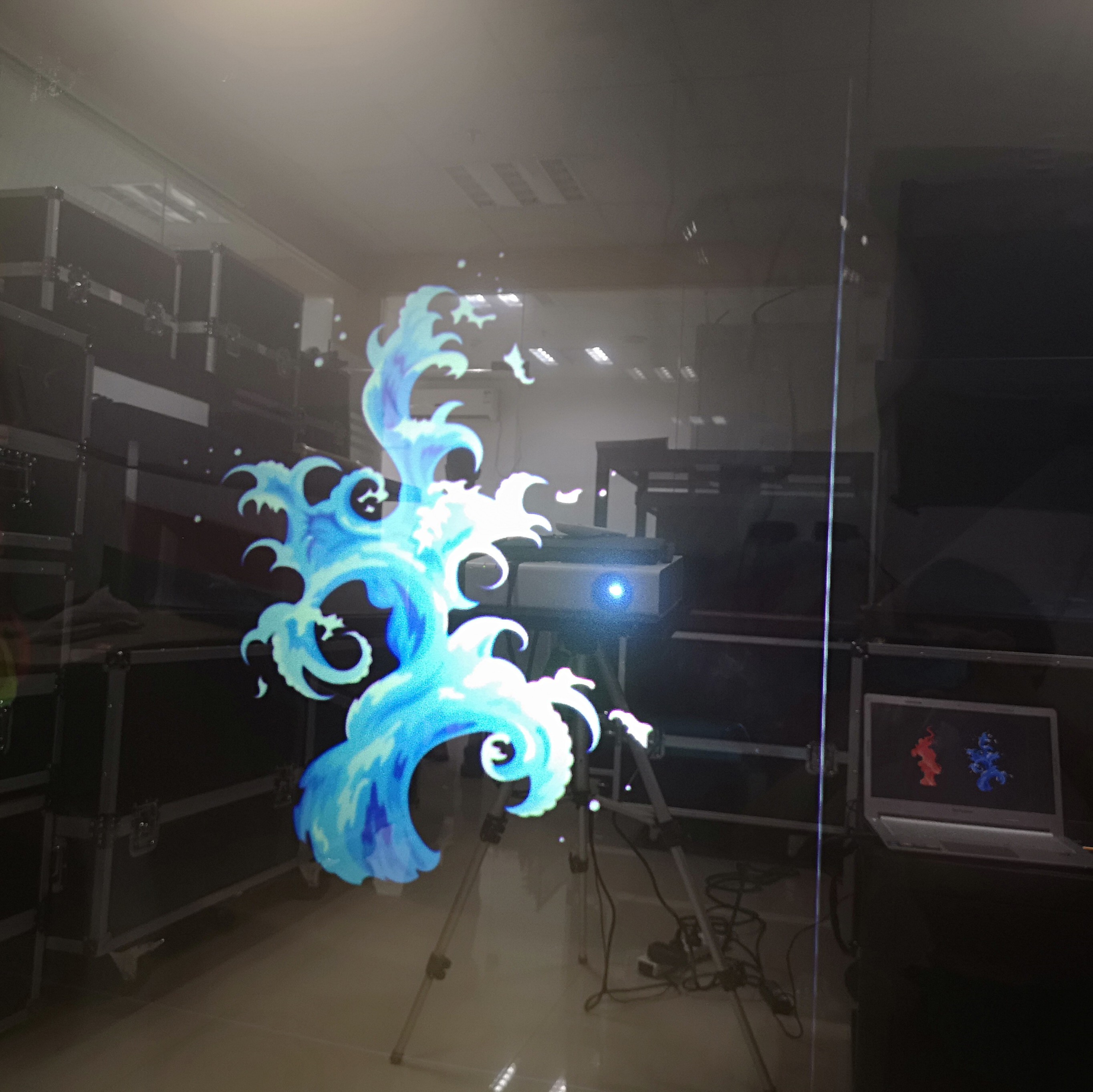 Transparent rear projection film Clear 3D Holographic for advertising