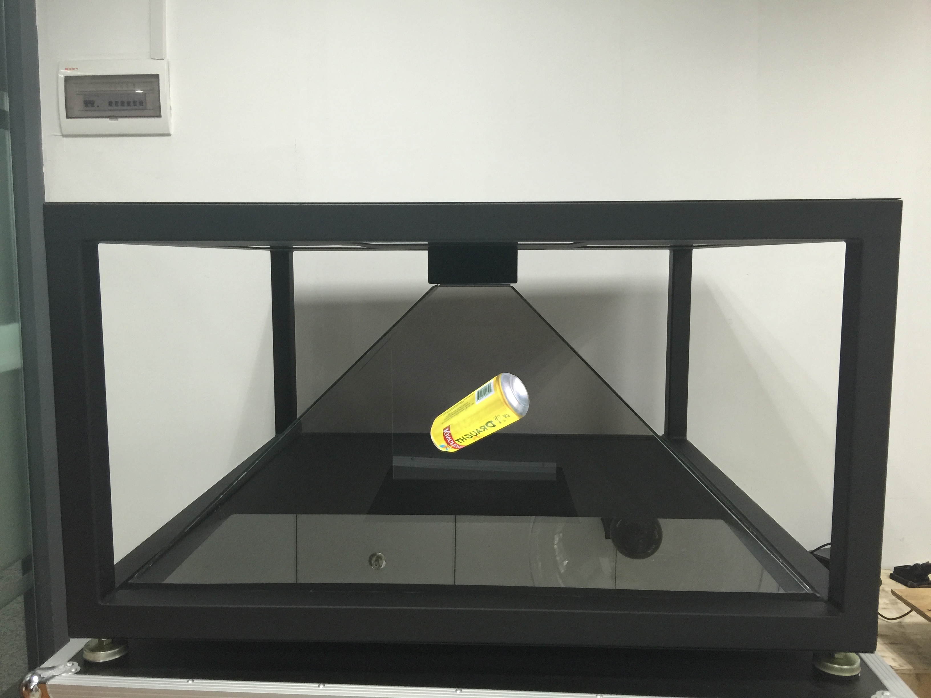 China pyramid 3D Holographic Pyramid Display Showcase for exhabition
