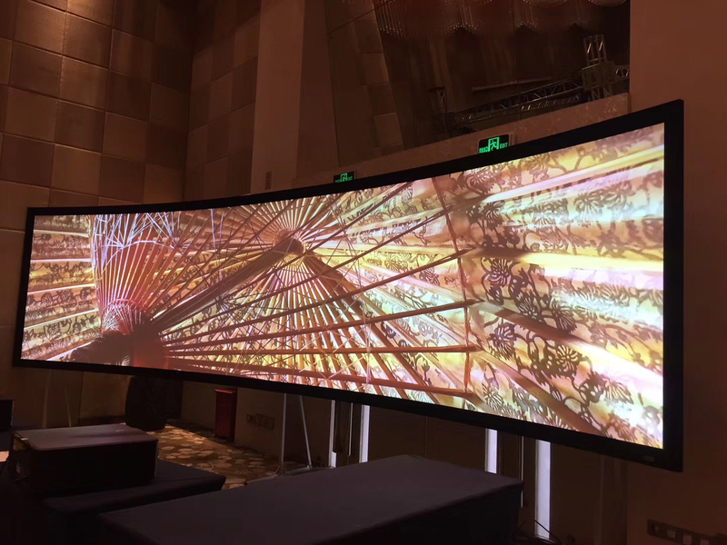 Wall Mount Curved Fixed Frame Projection Screens 100" Buy Wall Mount